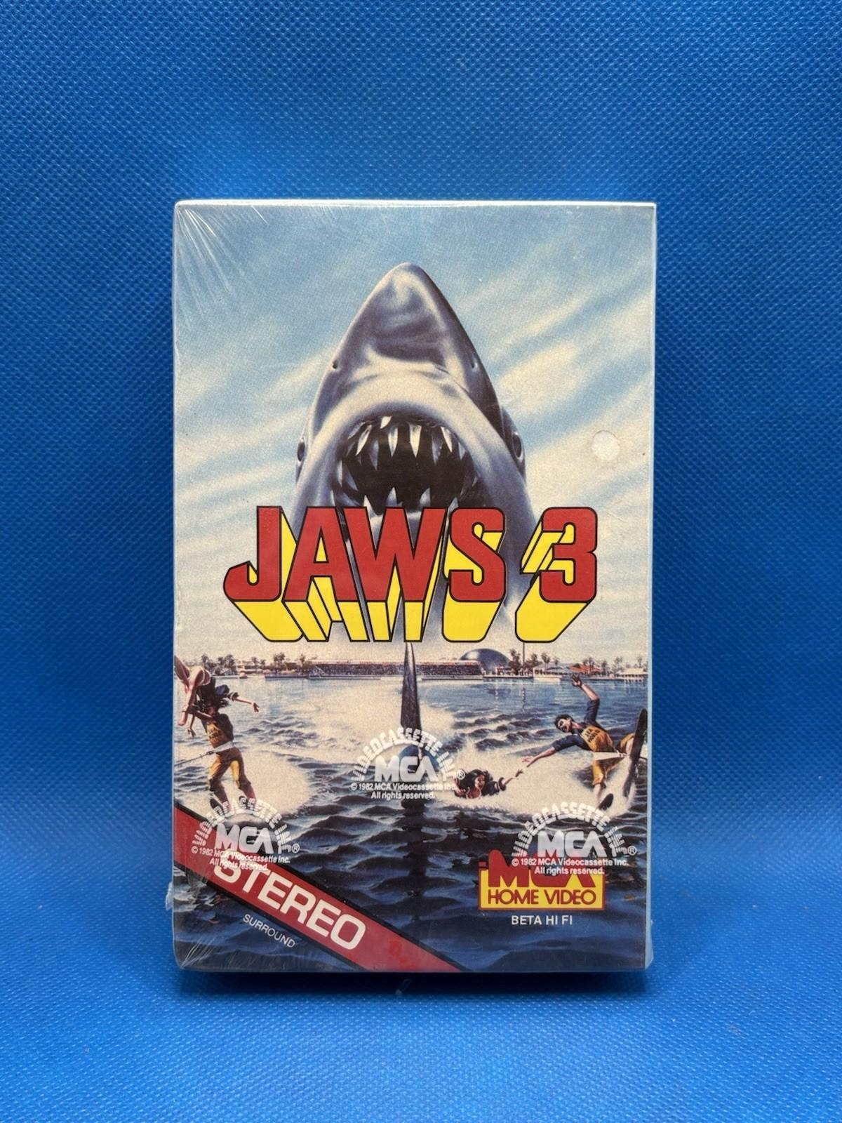 Jaws 3 - FIRST PRINT - Ultra RARE 1983 Sealed Beta Not VHS