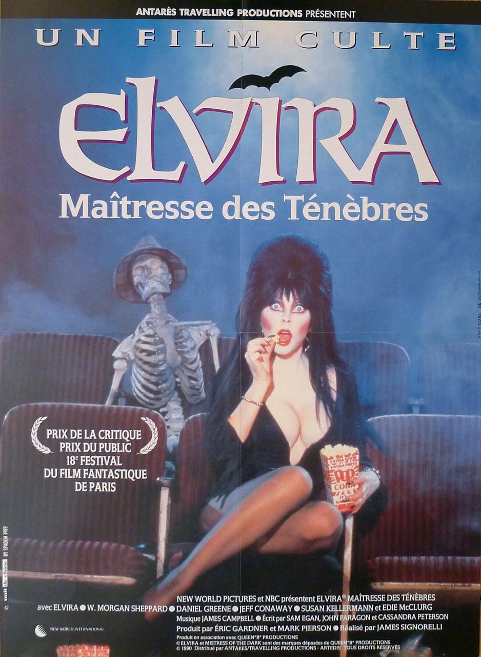 ELVIRA MISTRESS OF THE DARK - PETERSON - RARE ORIGINAL SMALL FRENCH MOVIE POSTER