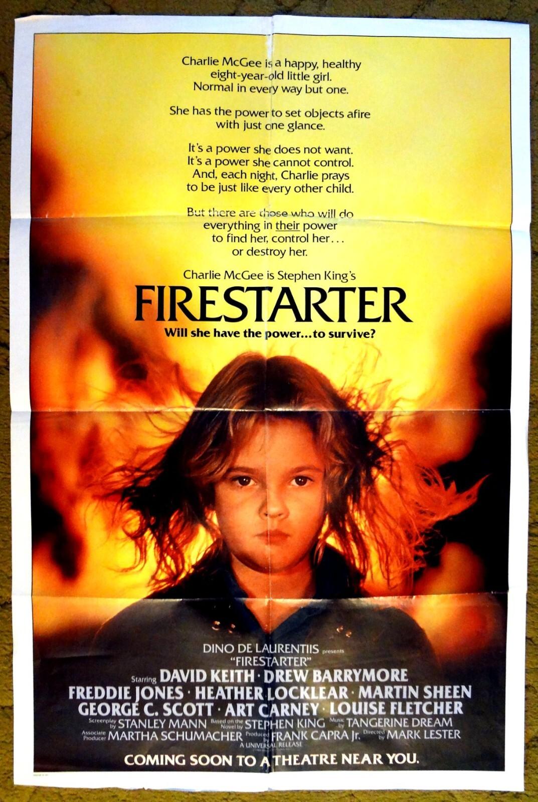 FIRESTARTER 1984 a Pyrokinetic! Drew Barrymore David Keith George C. Scott