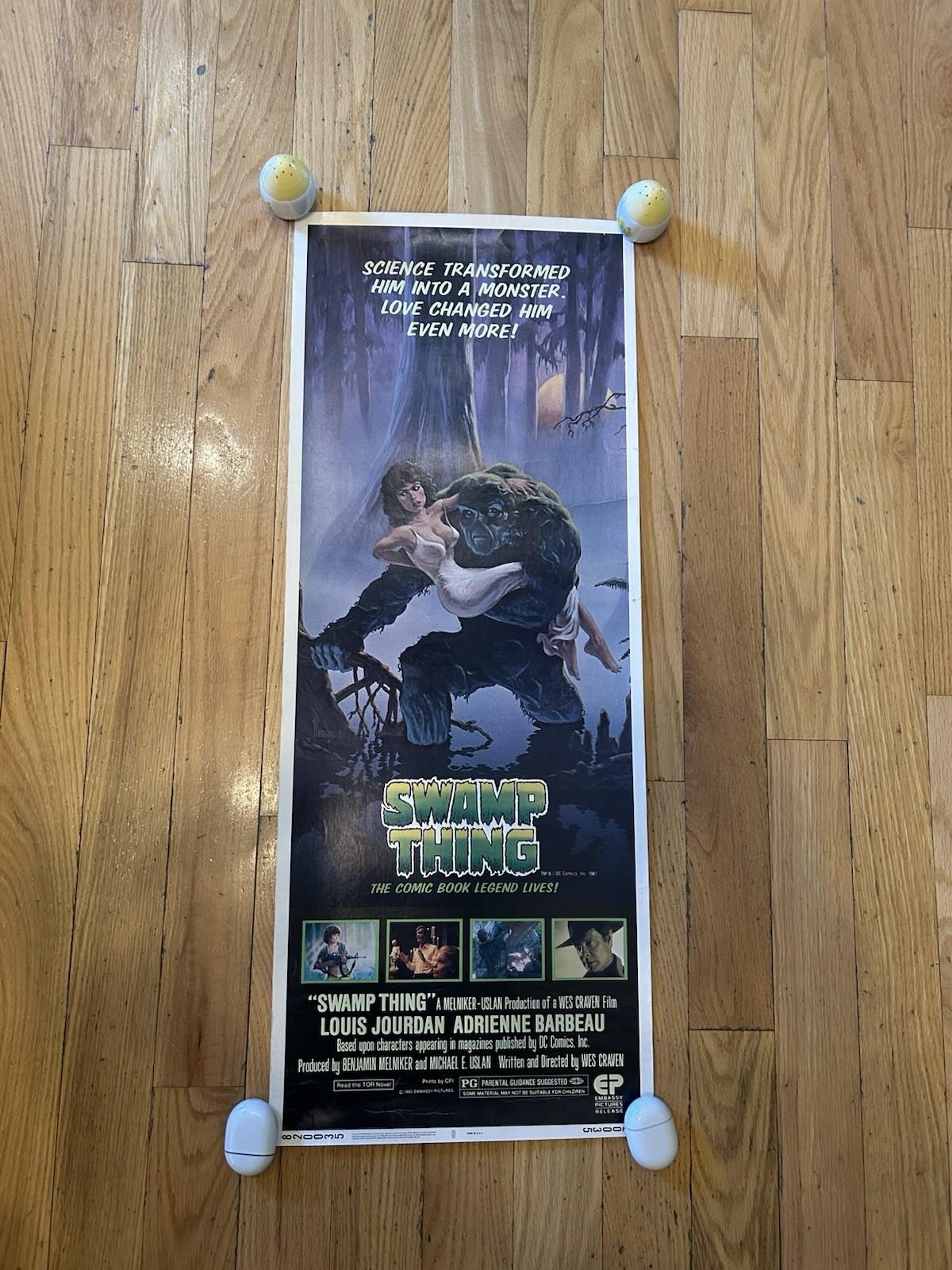 The Swamp Thing Original Adrienne Barbeau Insert Movie Poster 36x14 1982