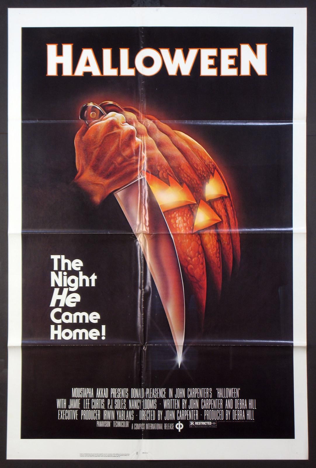 HALLOWEEN JOHN CARPENTER MICHAEL MYERS SLASHER HORROR 1978 NSS STYLE 1-SHEET