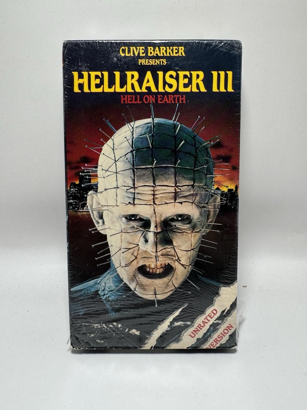 Hellraiser 3 111 Hell On Earth VHS   Unrated Version Halloween Horror 1992 Rare 