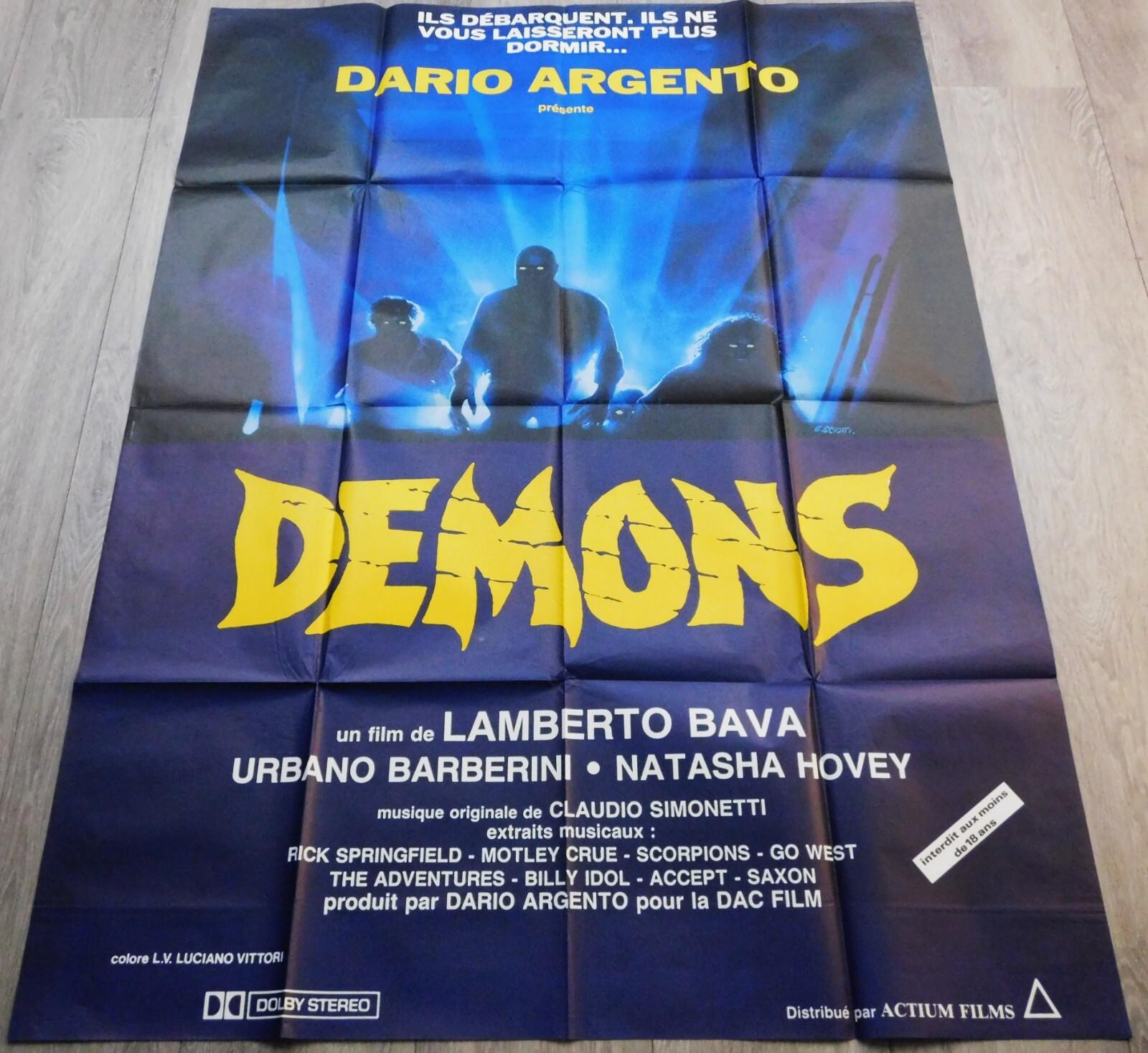 Demons French Movie Poster Original 47"63 1985 Lamberto Bava Production Argento