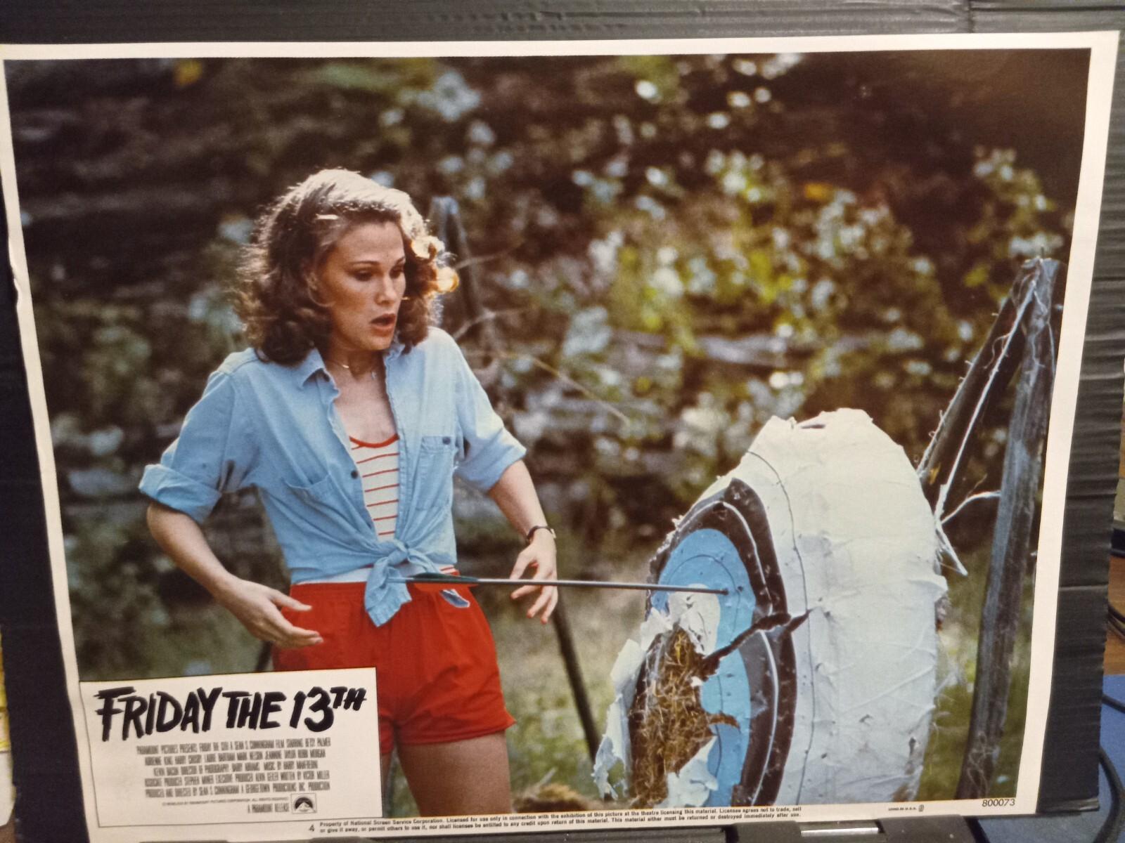 Lobby Card 1980 FRIDAY THE 13TH Laurie Bartram arrow shot teen camp horror