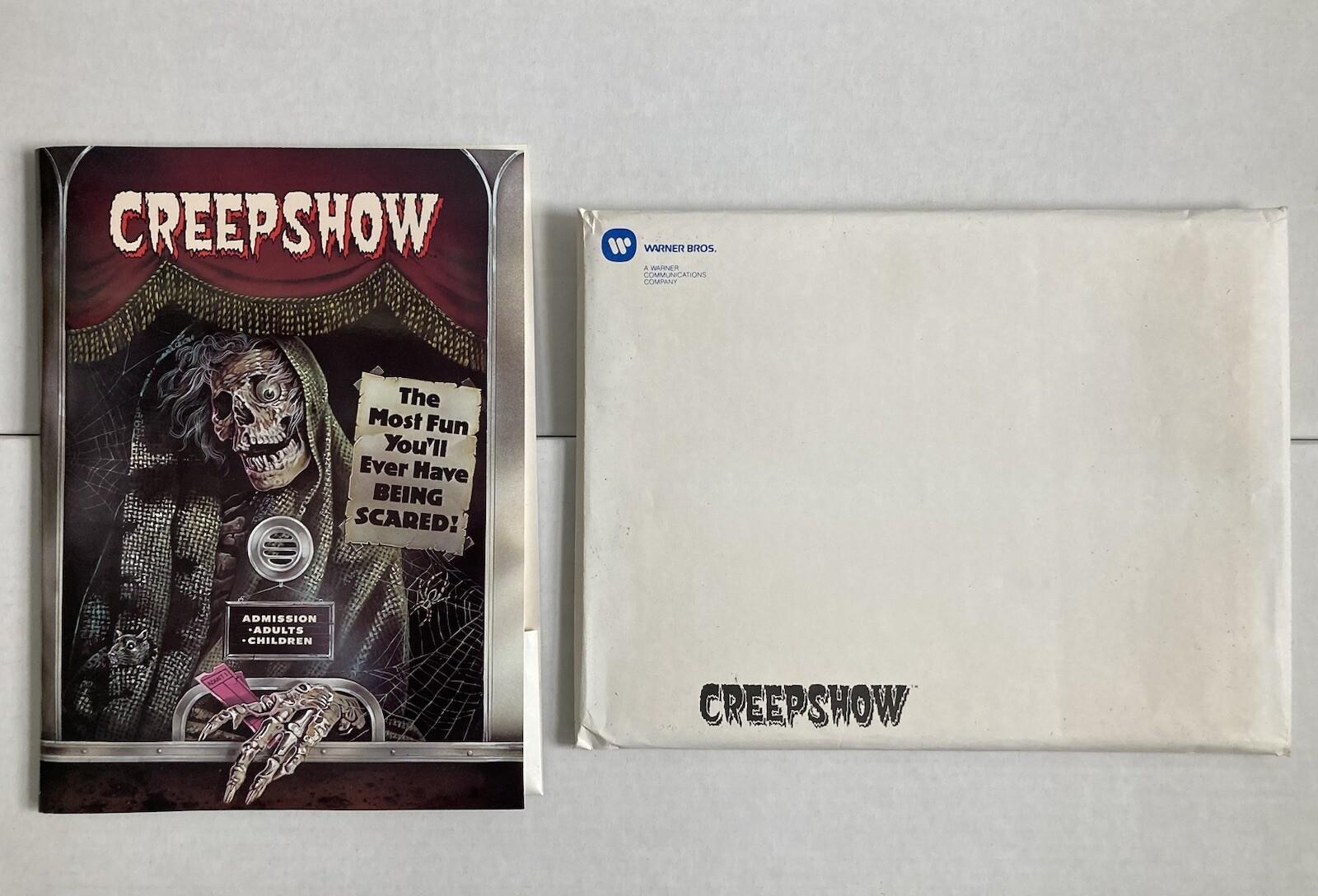 CREEPSHOW 1982 MOVIE PRESS KIT ENVELOPE FOLDER PHOTOS WARNER BROS HORROR VTG 80S