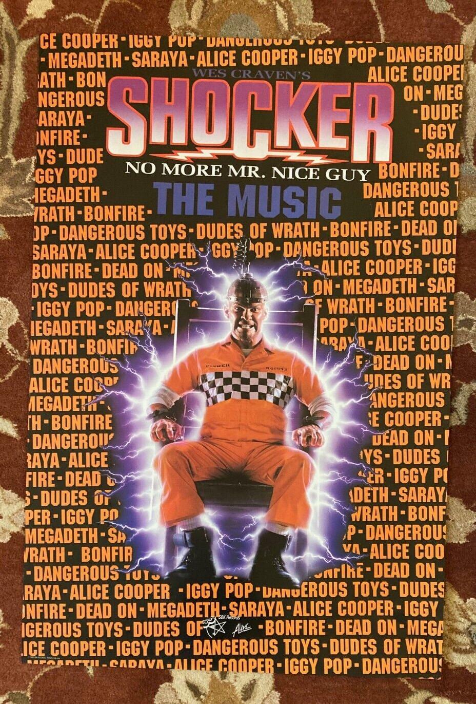 SHOCKER  original movie soundtrack poster from 1989