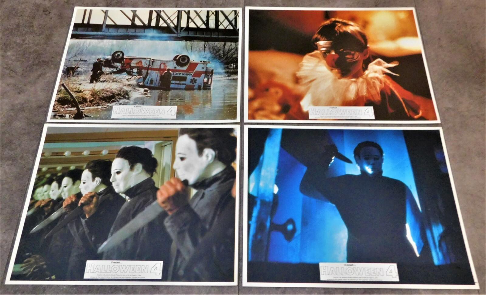 Halloween 4 The Return of Michael Myers *4 Original French Lobby Cards 9x11 1988