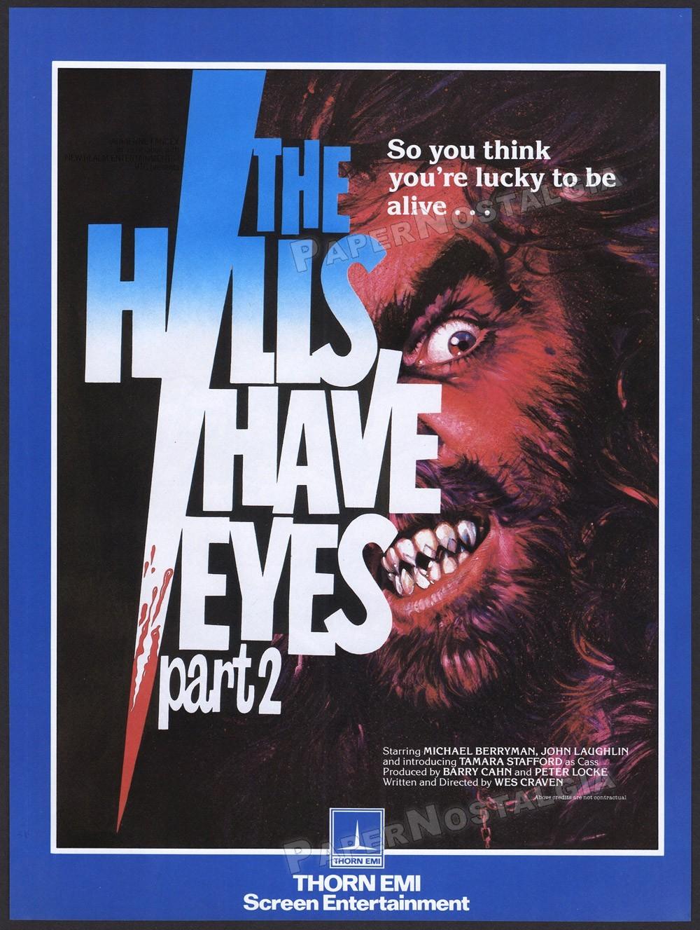 THE HILLS HAVE EYES Part II – Original 1984 Trade AD / poster – Wes Craven – 2