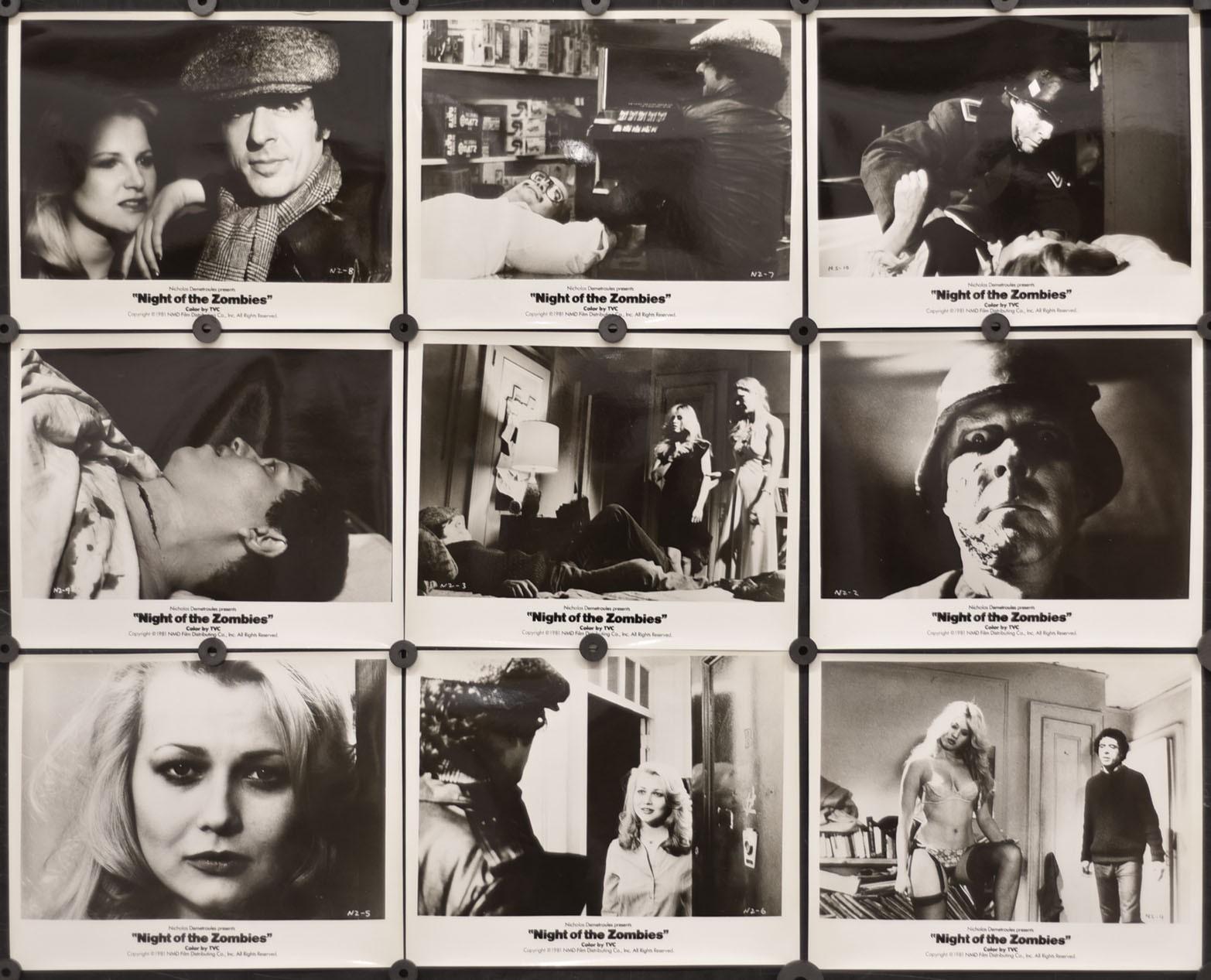 Night of the Zombies 1981 (10) 8X10 B&W PRESS MOVIE STILLS PACKET JAMIE GILLIS