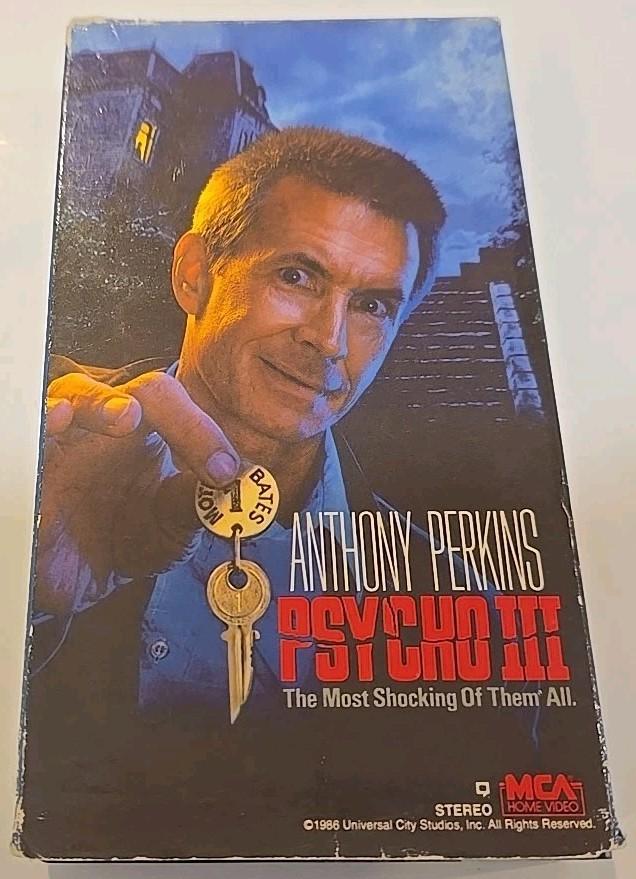 Psycho III VHS 1987 Horror (Anthony Perkins) MCA Home Video OG 80s RARE OOP