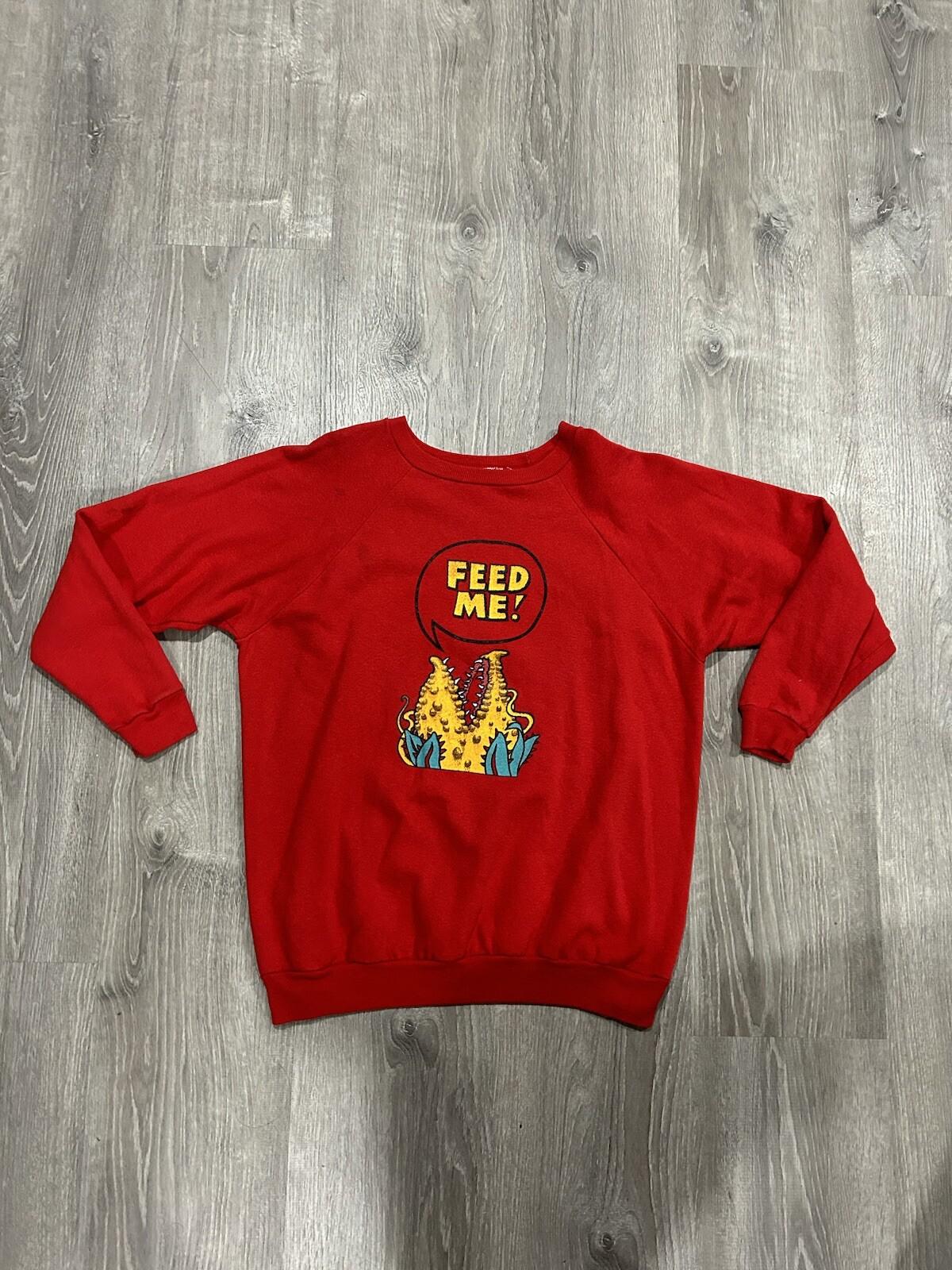 vintage 80s Little Shop Of Horrors Crewneck Hoodie XL movie promo 1986 musical