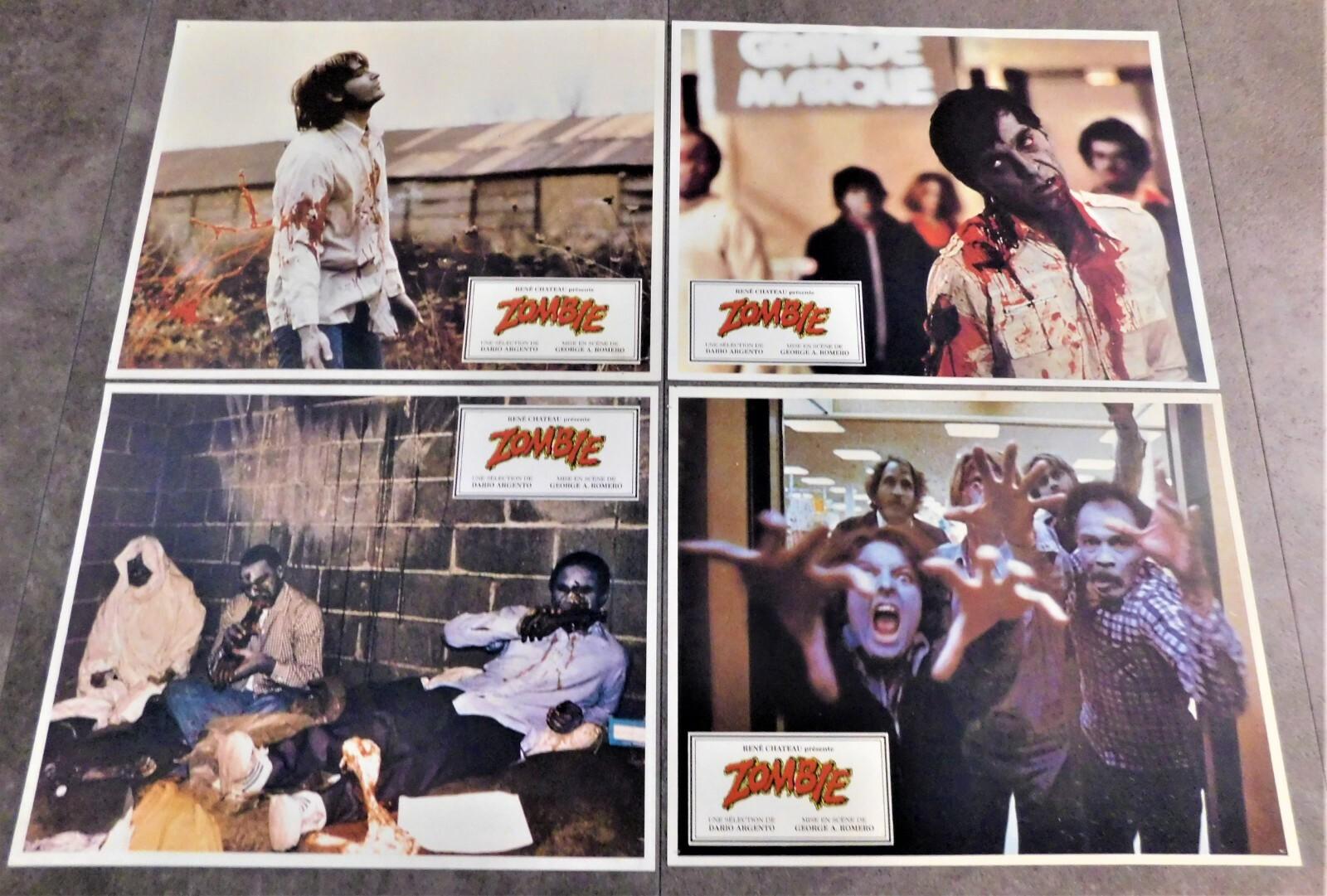 Dawn of the Dead Zombie 8 Original French Lobby Cards 8"11 1978 George Romero