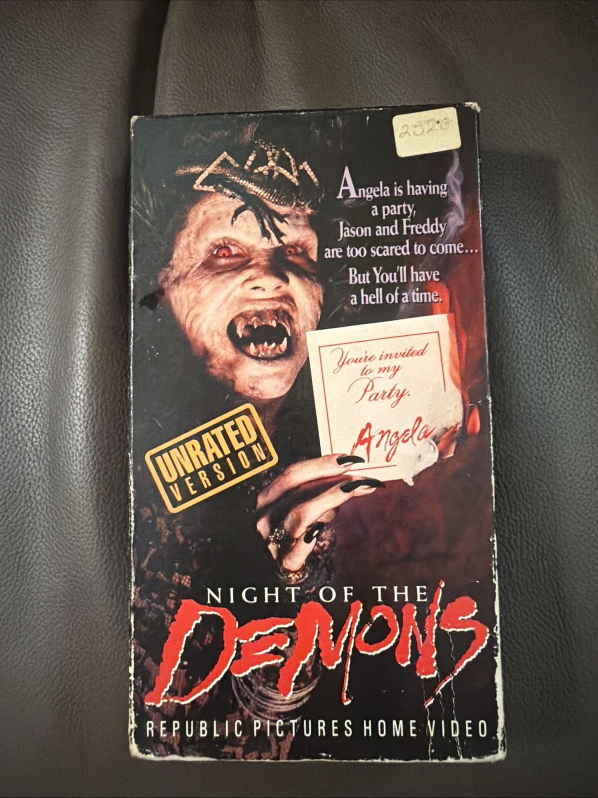Night Of The Demons Vhs Tapes 1988 Rare Cult Classic Horror 80s UNTESTED AS IS