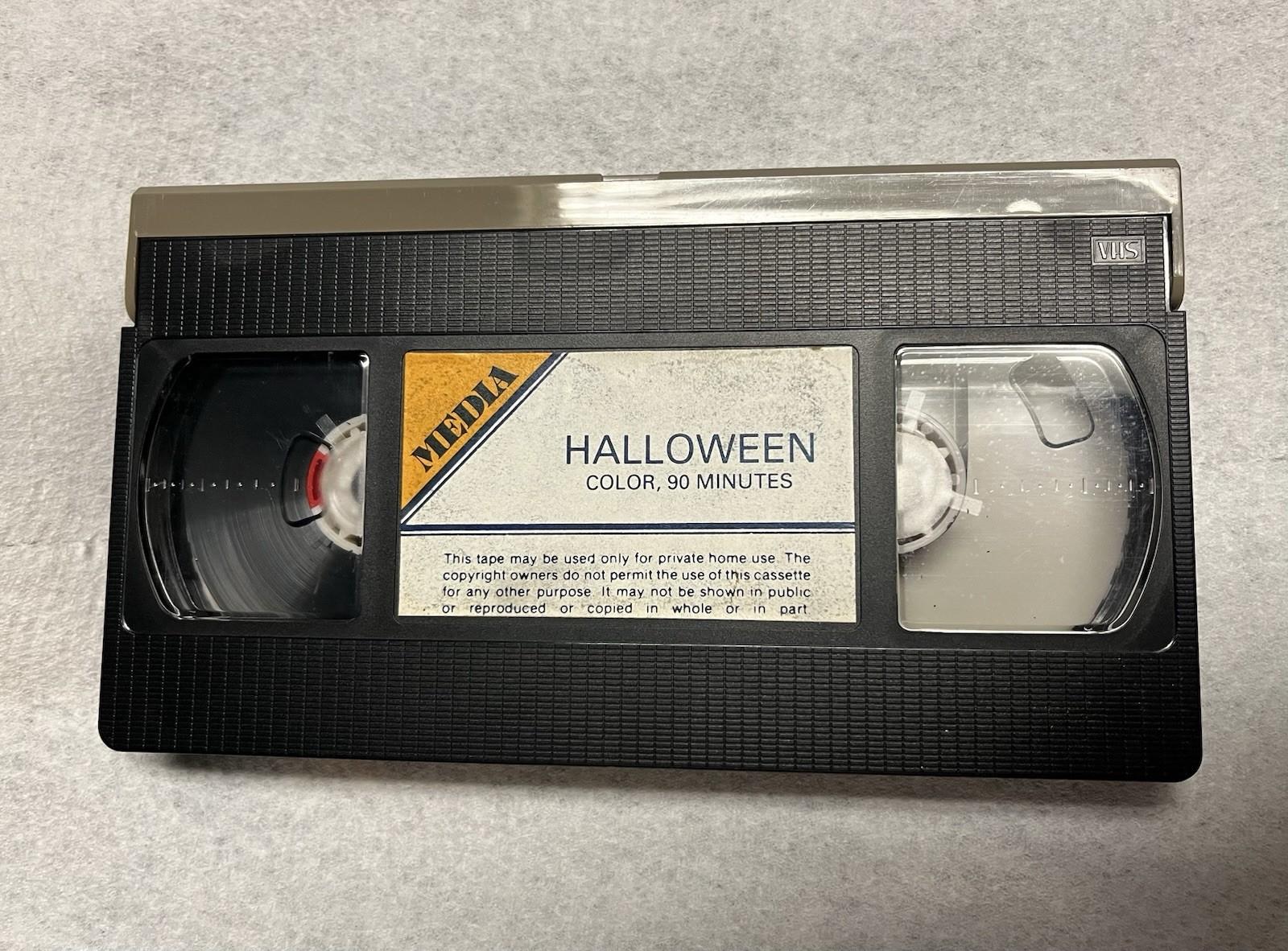 1978 Halloween VHS Media Two Tone Khaki Tape ORIGINAL See Photos READ DESC