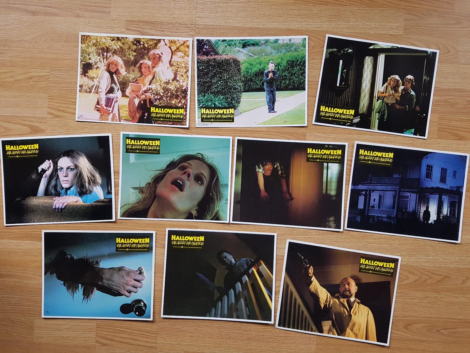 JOHN CARPENTER - Halloween - 10  scarce German lobby cards 1978 Jamie Lee Curtis