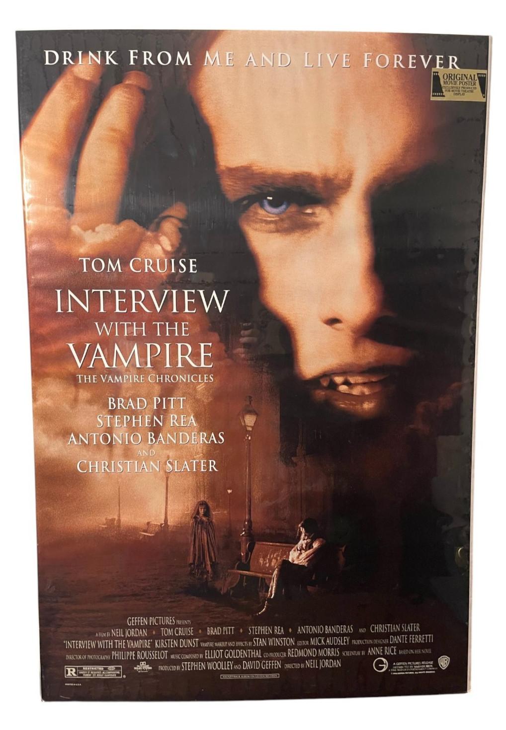 Interview With The Vampire 1994 Original Poster NOS Sealed 27x40 Cruise / Pitt