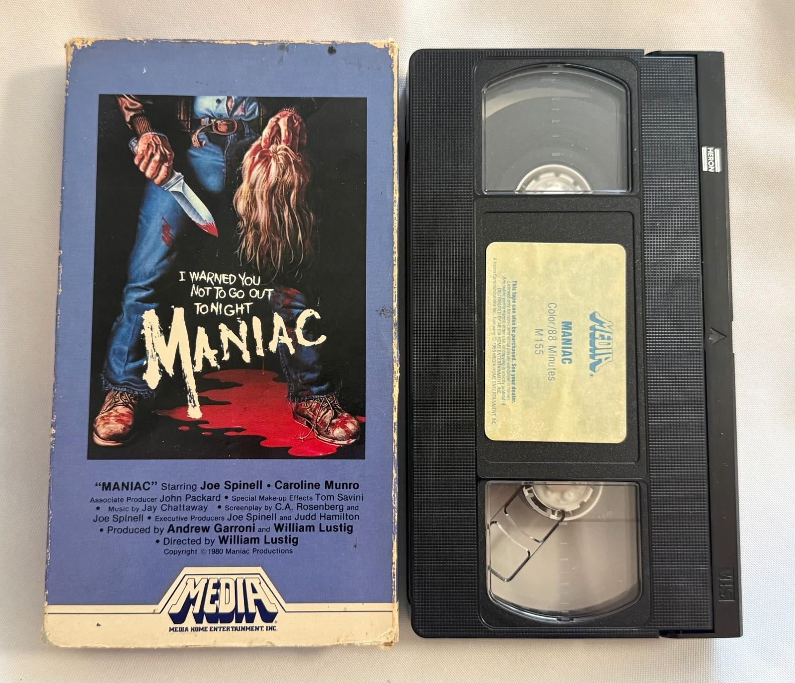Maniac VHS 1981 Original Media Home Entertainment Slasher Horror Cult Rare OOP