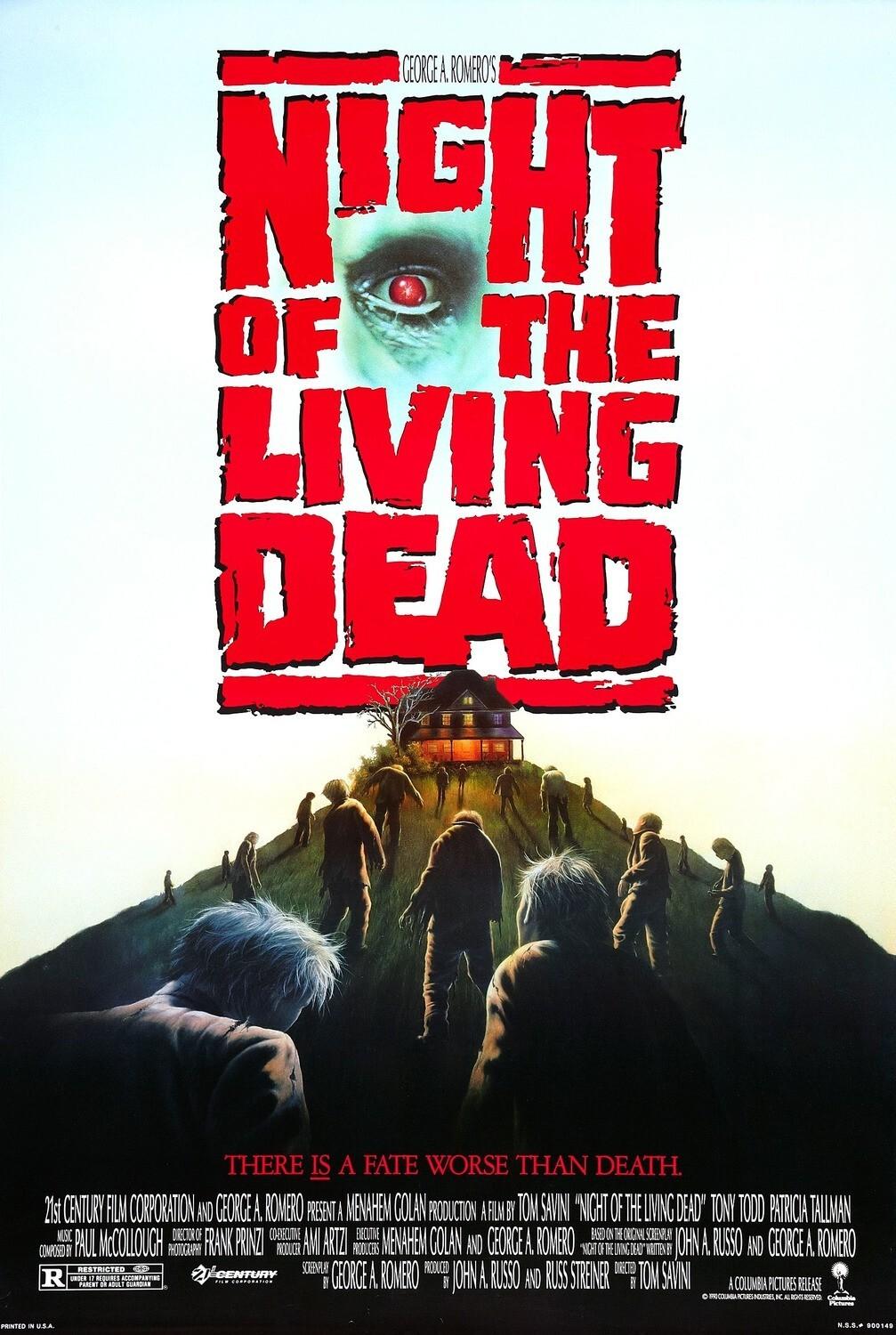 NIGHT OF THE LIVING DEAD 1990 Original SS 27x40" Movie Poster Tony Todd T Towles