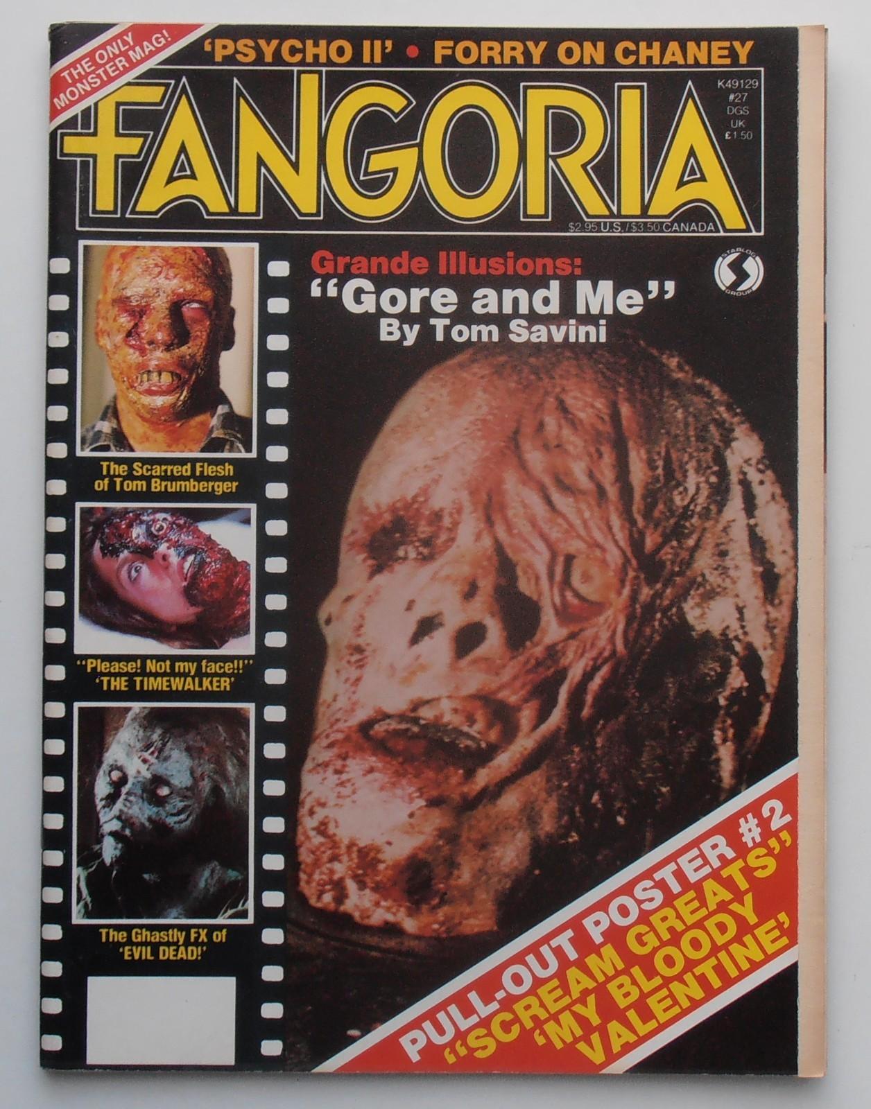 FANGORIA #27 1983 TOM SAVINI MY BLOODY VALENTINE PSYCHO II EVIL DEAD PETE WALKER