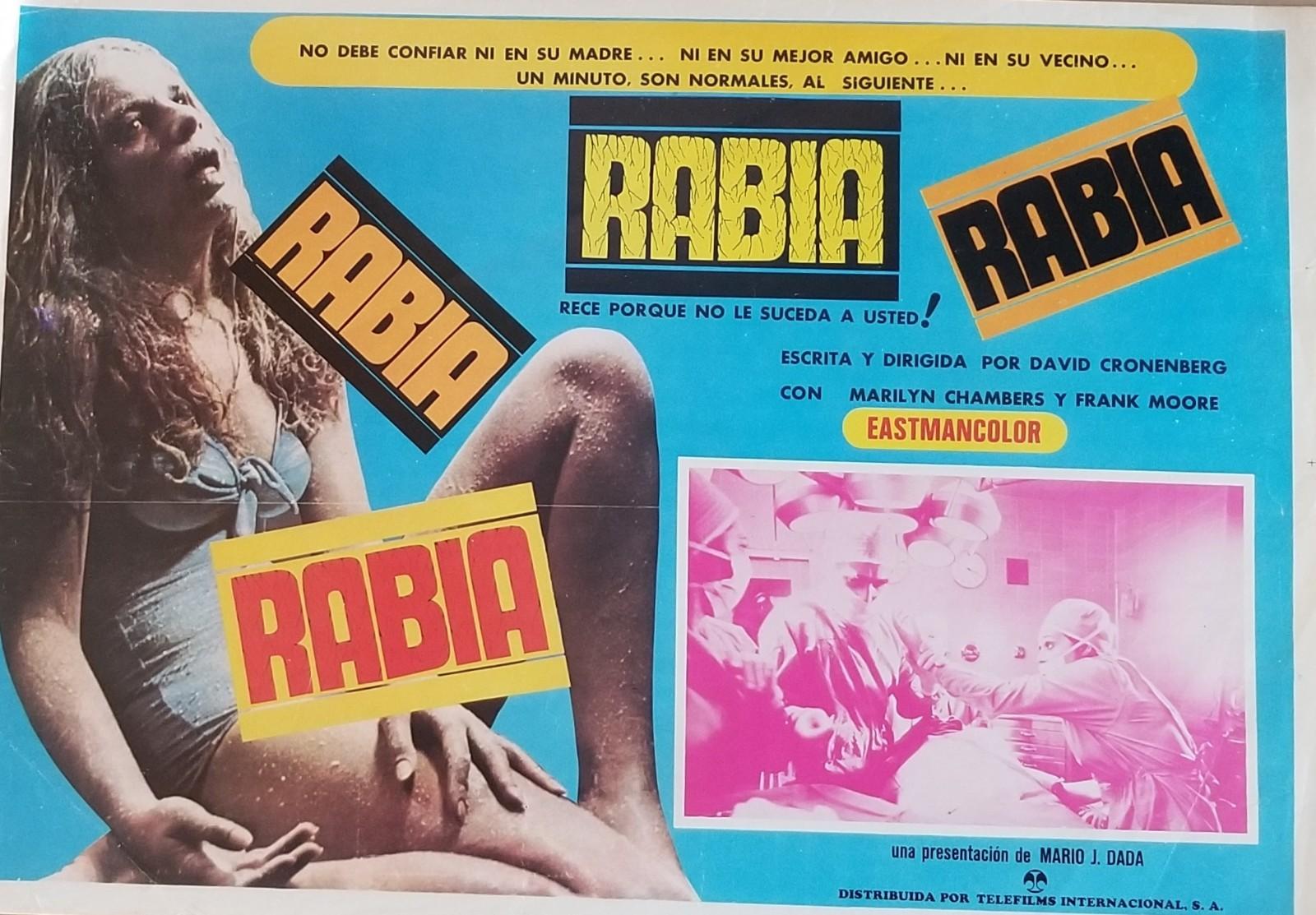 RABID DAVID CRONENBERG ORIGINAL 1977 INTERNATIONAL HORROR MOVIE LOBBY POSTER !!!