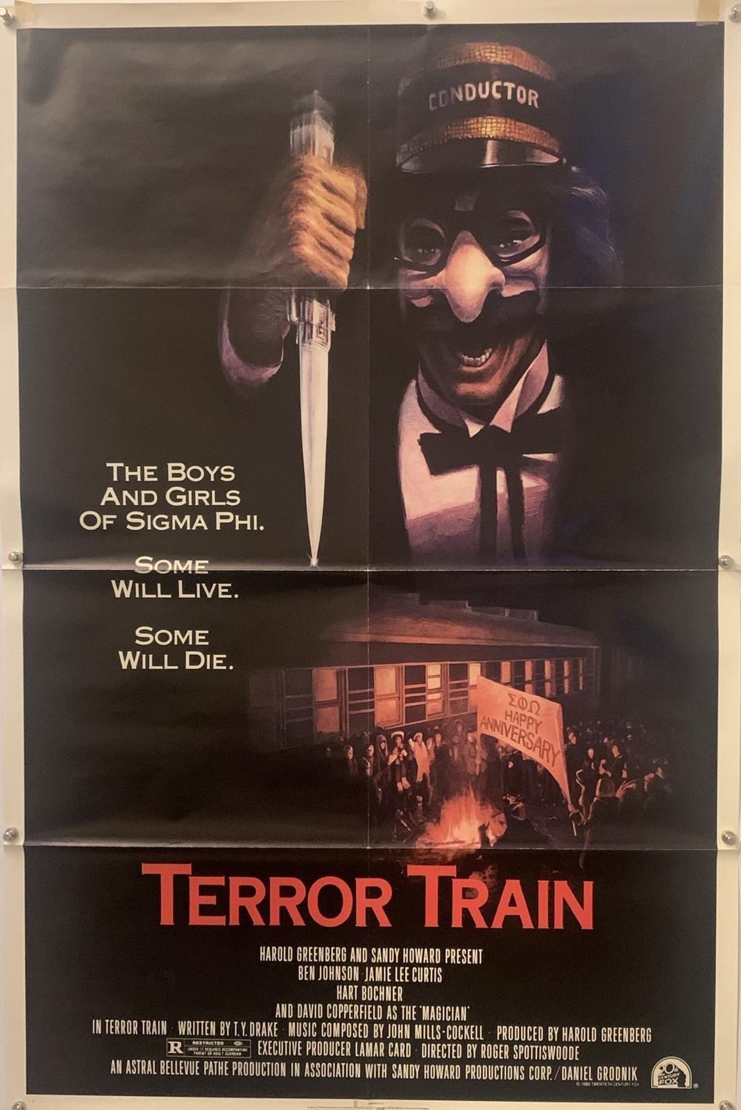 TERROR TRAIN Original One Sheet Movie Poster - 1980 - JAMIE LEE CURTIS