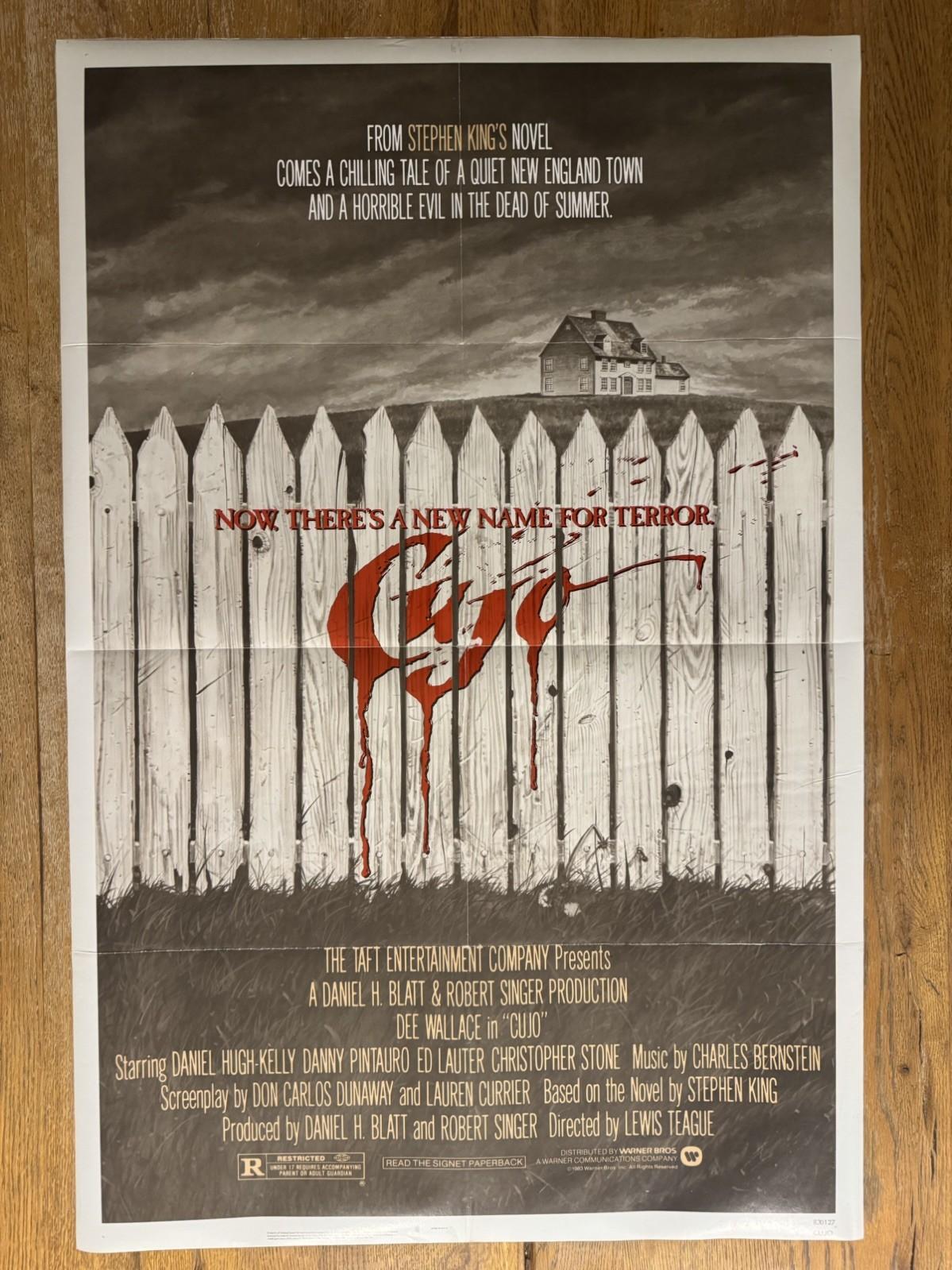 Cujo 1983 Original 27x41" US One Sheet Movie Poster