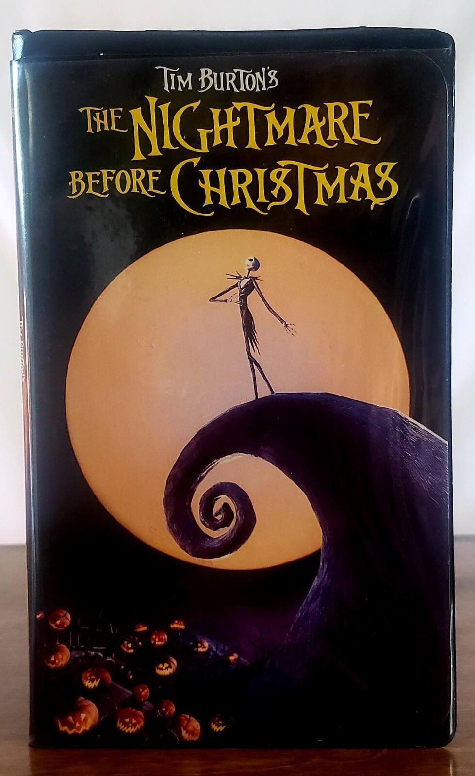 Vintage 1993 Tim Burton's The Nightmare Before Christmas VHS w/ Original INSERTS