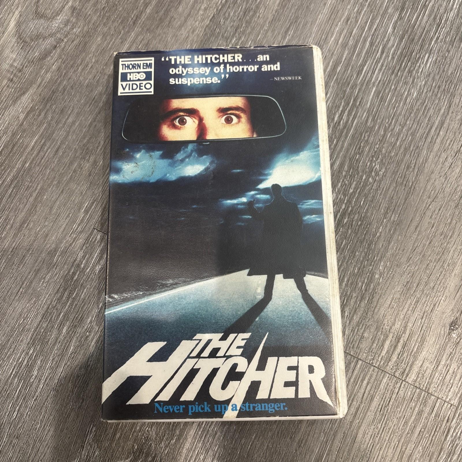 The Hitcher VHS Horror Tape 1986 HBO Video Clamshell RARE Tested