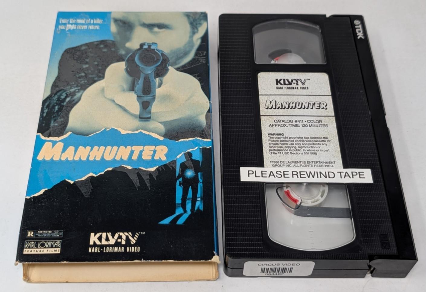 Manhunter 1986 VHS Rare Hard To Find Original Release Version KLV-TV Horror VTG