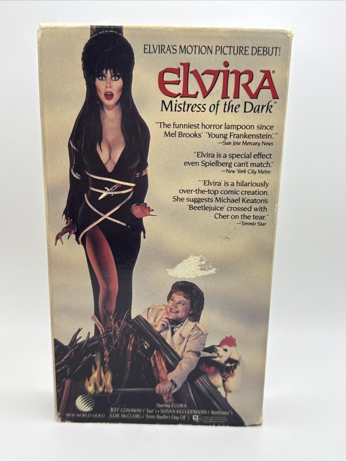 Elvira Mistress of the Dark (VHS 1988) 1989 New World Video Cassandra Peterson