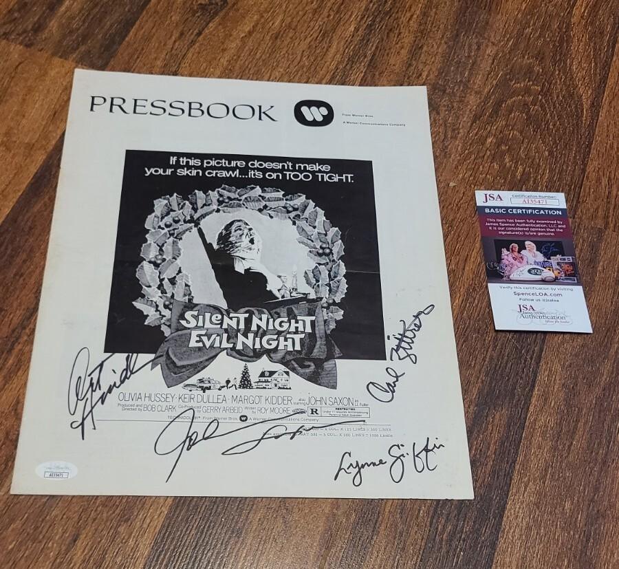 Bob Clark Black Christmas 1974 Press Kit USA Pressbook with 4 Autograph JSA RARE