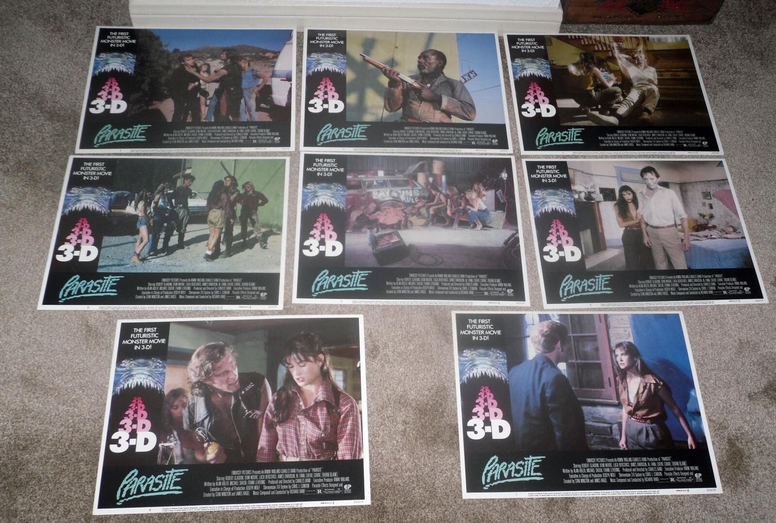 PARASITE original 1982 3D lobby card set DEMI MOORE 11X14 movie posters