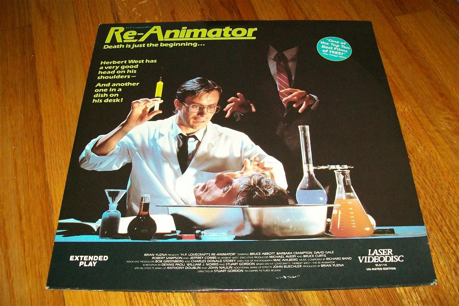 RE-ANIMATOR Laserdisc LD VERY GOOD VERY RARE GREAT HORROR FILM H.P. LOVECRAFT