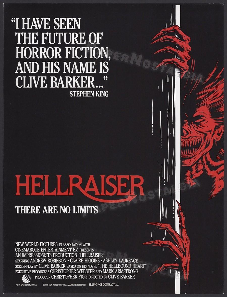 HELLRAISER - Original 1986 Trade studio Promo _ Clive Barker _ Stephen King
