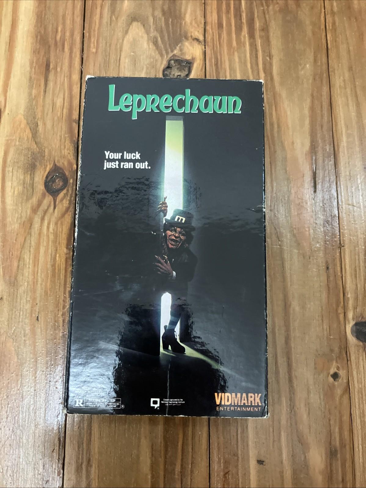 Leprechaun VHS 1992 Vidmark Horror Warwick Davis Tested Vintage Tape Box Wear
