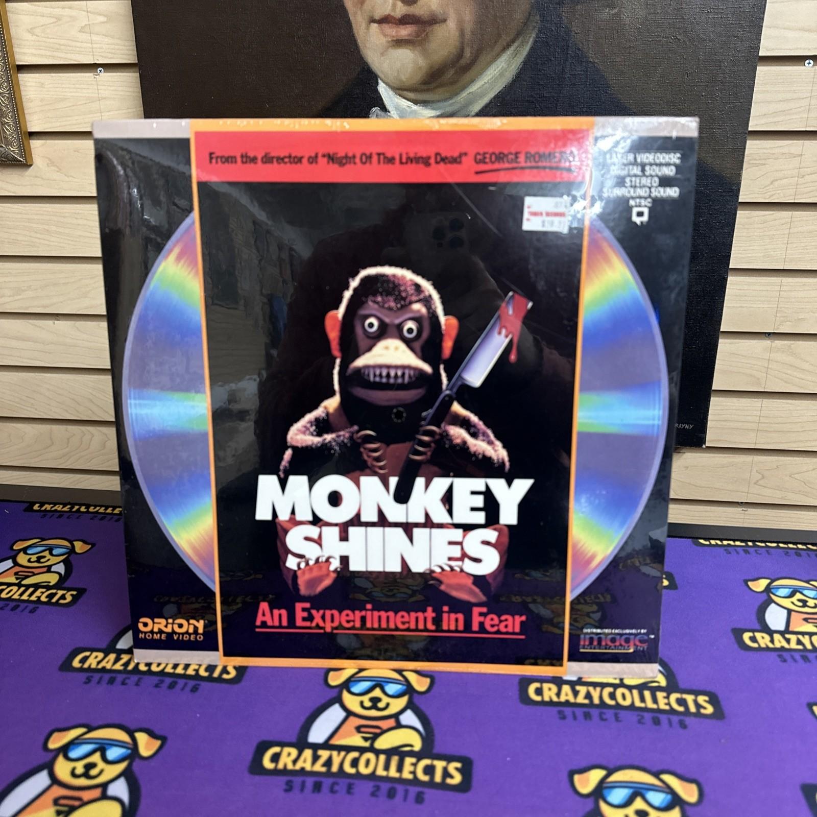 MONKEY SHINES Laserdisc SEALED 1988 Orion Pictures George A. Romero Horror