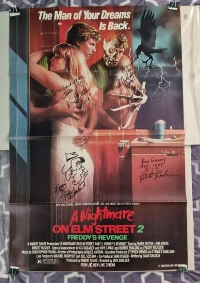 MULTI-SIGNED A Nightmare on Elm Street 2: Freddy's Revenge Original 27x41 Poster