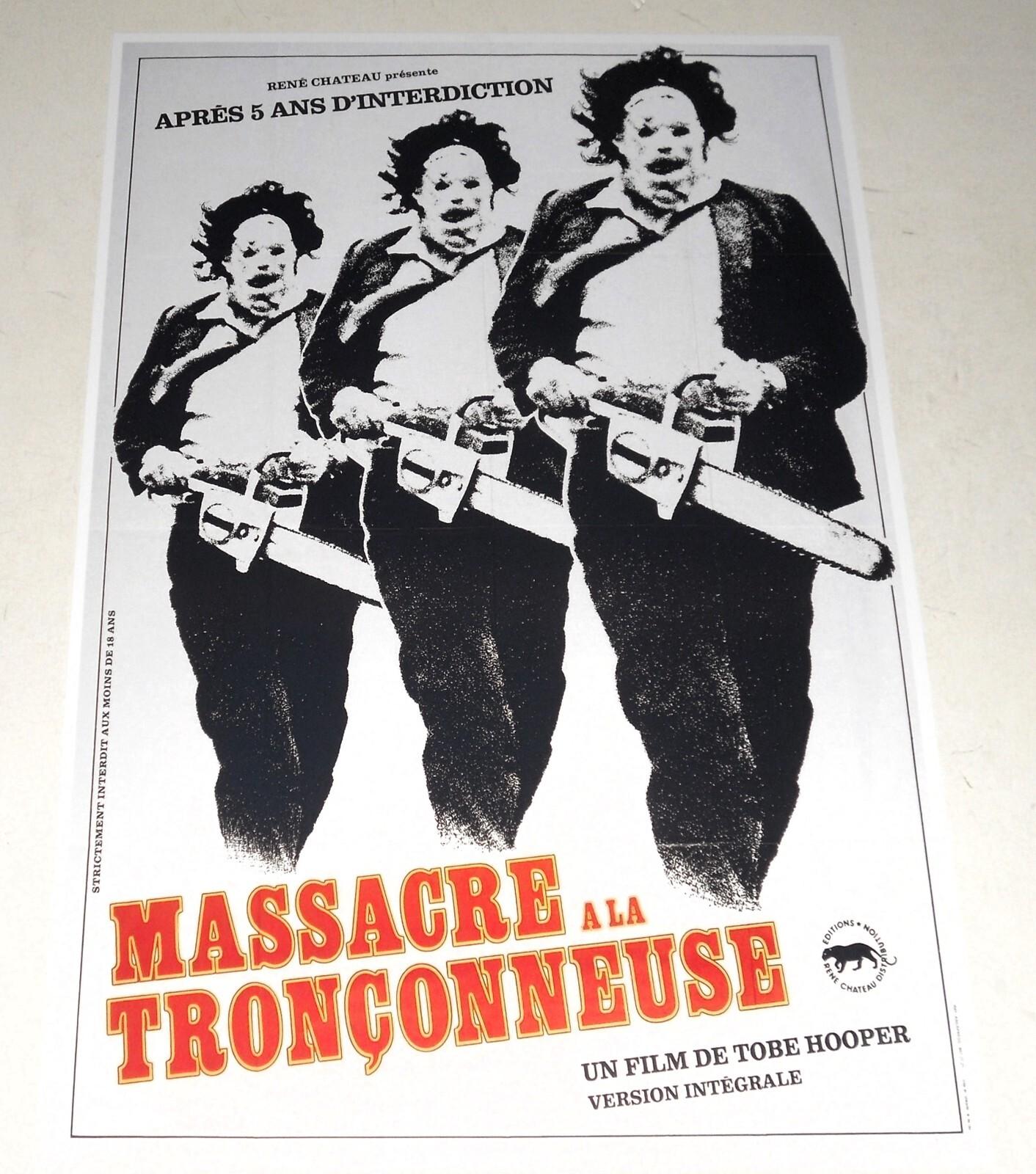 The Texas Chainsaw Massacre 1974 French Rare Horror Poster Promo 19"x13"