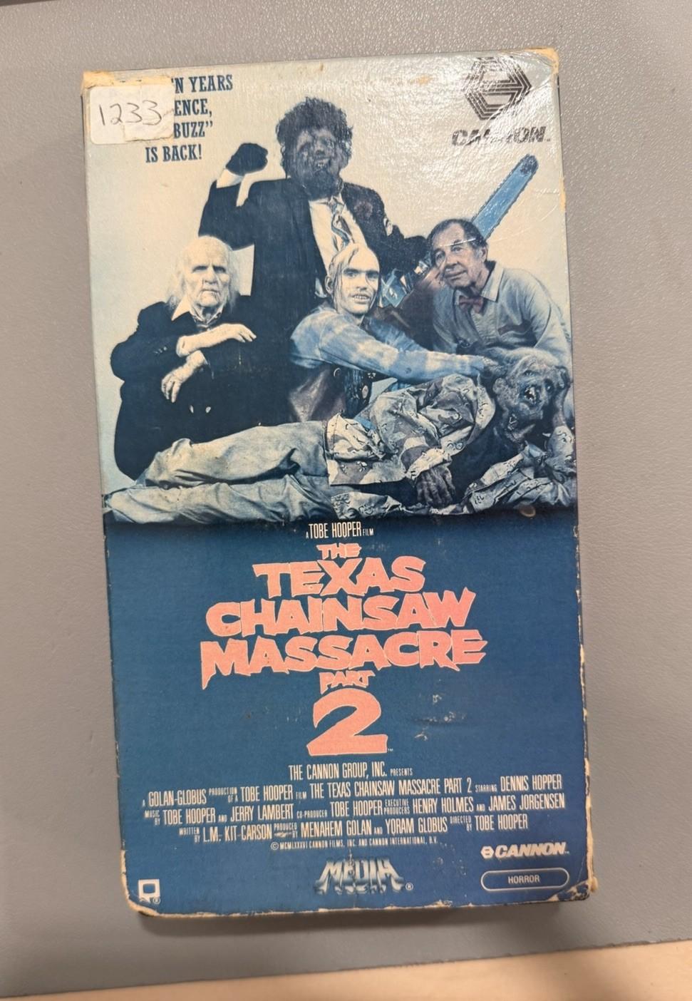 Texas Chainsaw Massacre 2 VHS (1986, 1989) Cult Horror VHS, Dennis Hopper