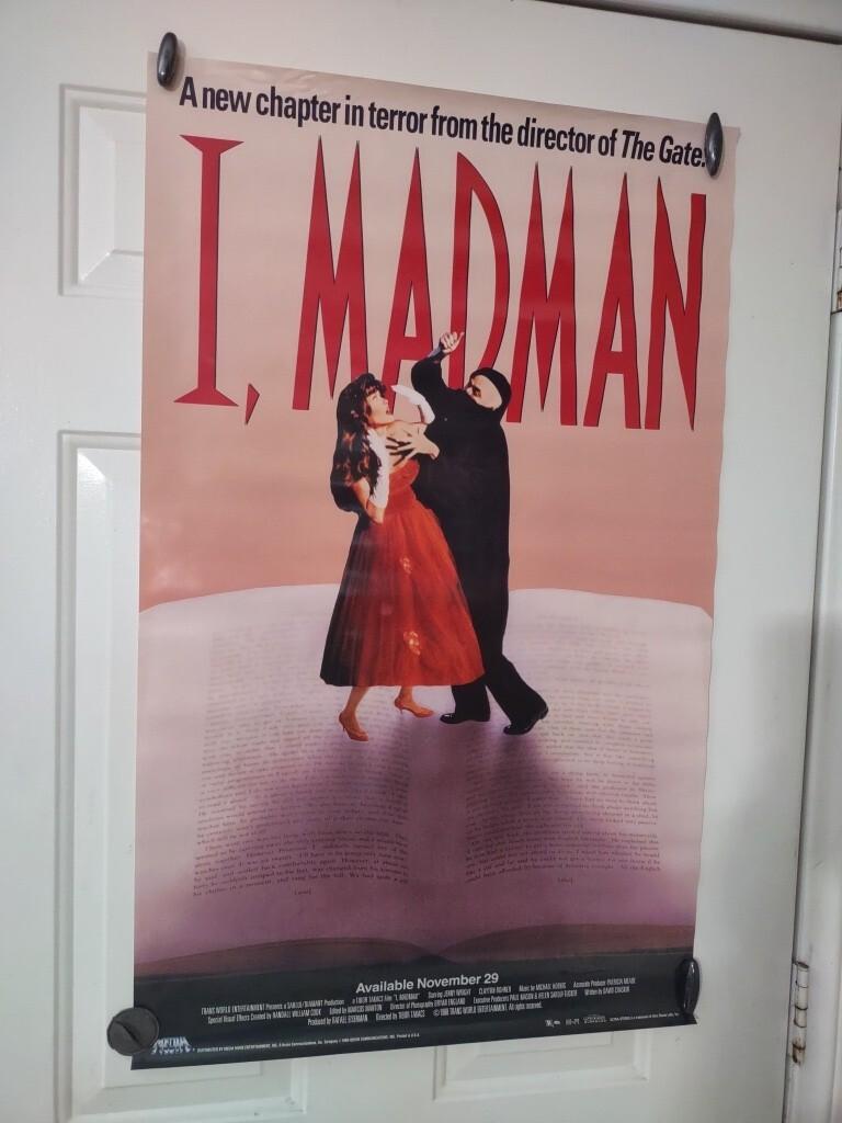 Poster "I, Madman" Promo Movie Poster To VHS Extremely Rare
