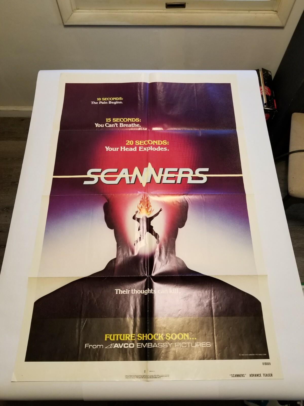 SCANNERS 1981 ORIGINAL MOVIE POSTER DAVID CRONENBERG