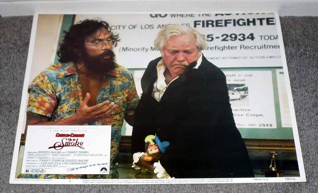 UP IN SMOKE 11x14 CHEECH AND CHONG/STROTHER MARTIN original 1978 lobby card