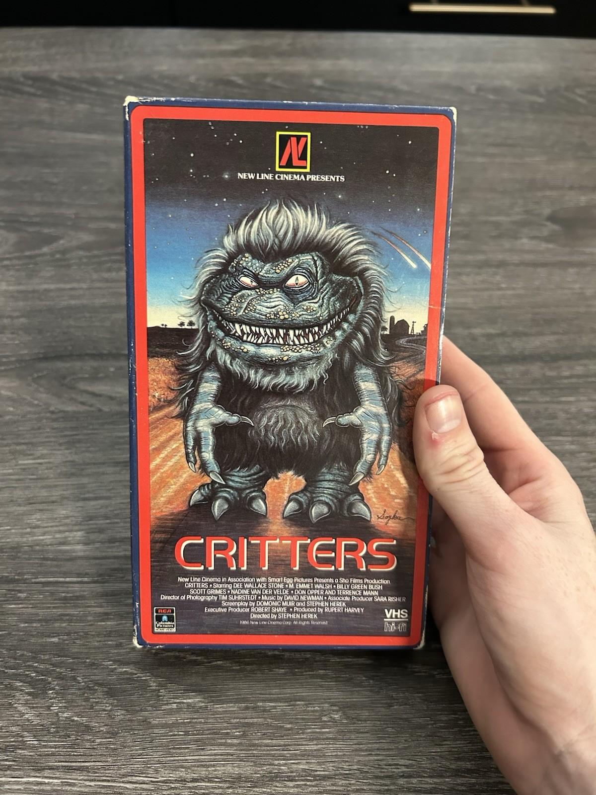 1986 Original Critters Vhs All Flaps Intact Tested! Mint Horror RCA