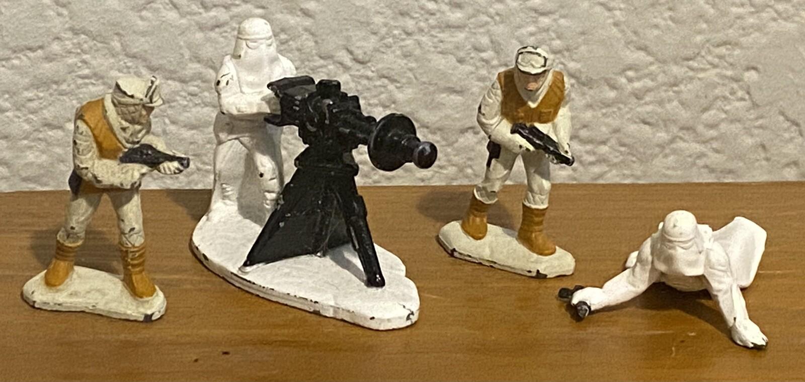Vintage 1982 LFL Star Wars Diecast Metal Micro Action Figures Lot 4 Pieces