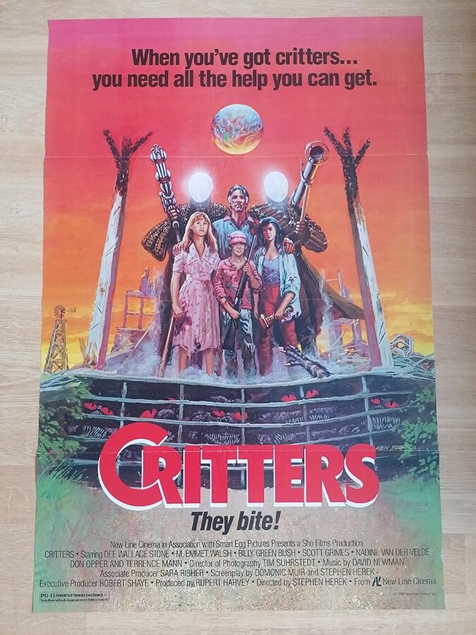 Critters Original One Sheet Movie Poster From 1986