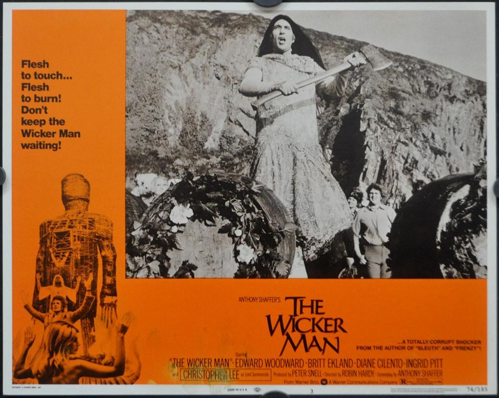 WICKER MAN 1974 ORIGINAL 11X14 LOBBY CARD #3 CHRISTOPHER LEE EDWARD WOODWARD