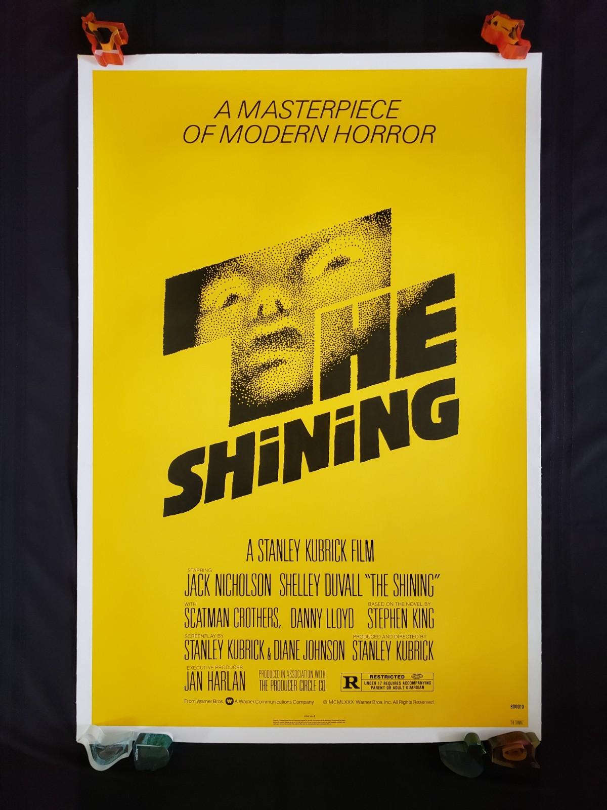 THE SHINING  * 1980 ORIGINAL MOVIE POSTER 1SH RARE ROLLED NSS ISSUE LINEN BEAUTY