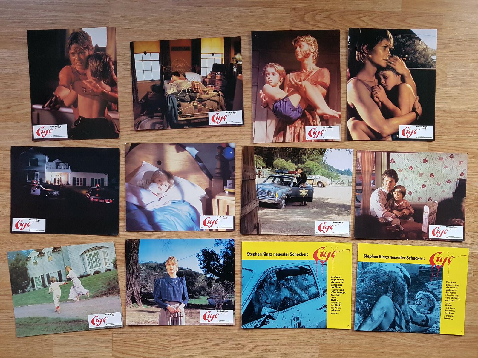 CUJO - rare set of 12 German lobby cards DEE WALLACE 1983  Stephen King  Horror