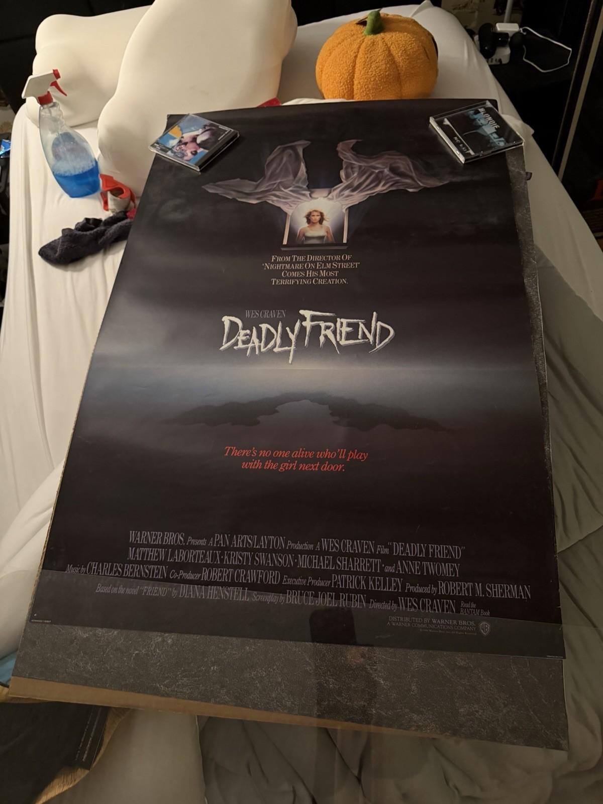 DEADLY FRIEND MOVIE POSTER One Sheet ORIGINAL ROLLED 27x41 WES CRAVEN