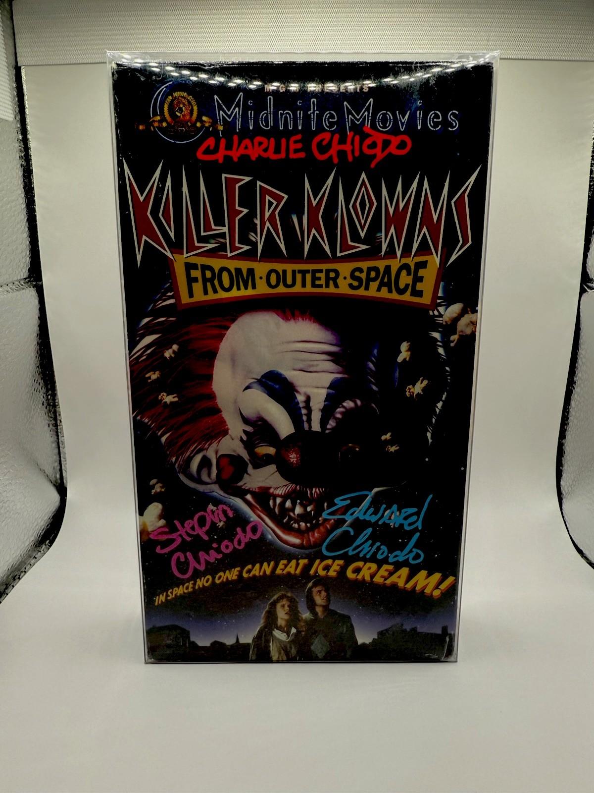 Killer Klowns From Outer Space MGM Midnite Movies VHS SIGNED AND SEALED MINT